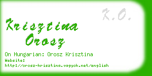 krisztina orosz business card